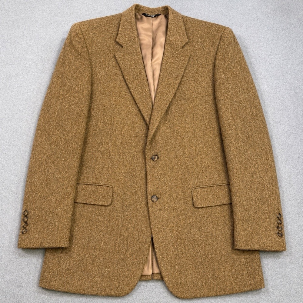 JoS. A. BANK Melty Soft Camel Hair Notch Blazer Jacket in Brown 46 L EXCELLENT